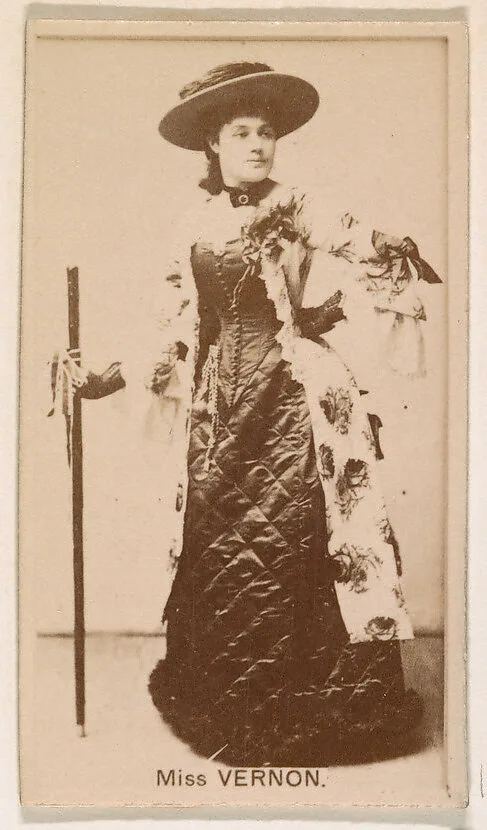 Miss Vernon, from the Actresses series (N245) issued by Kinney Brothers to promote Sweet Caporal Cigarettes — Kinney Brothers Tobacco Company