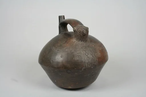 Bridge and Spout Bottle with Bird