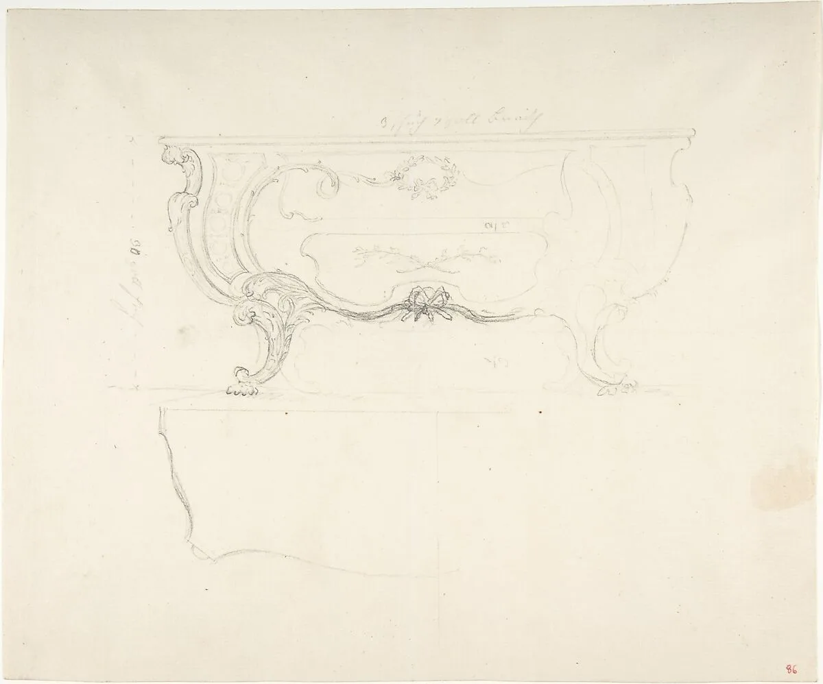 Design for a Chest — Anonymous, French, 18th century