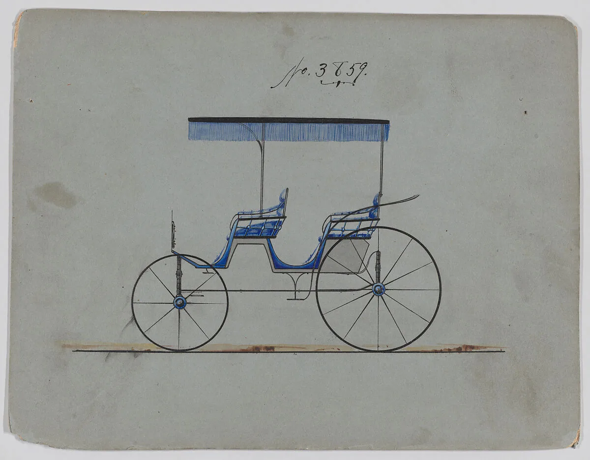 Design for Canopy Top Phaeton, no. 3859 — Brewster & Co.
