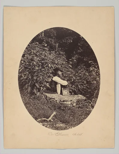 [Self-Portrait[?] with Lens Board, Camp Nelson, Kentucky]