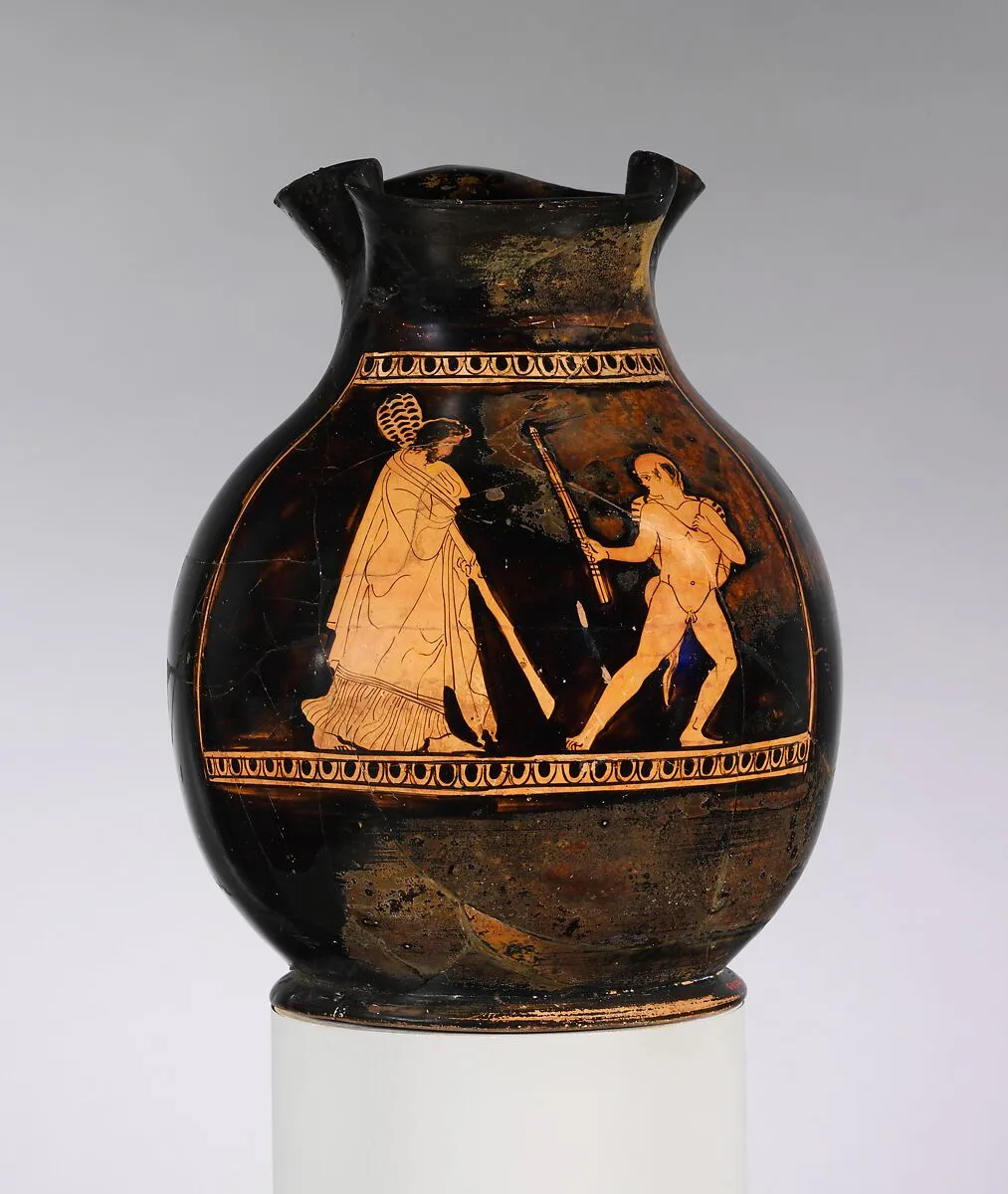 Terracotta oinochoe: chous (jug) — Unknown
