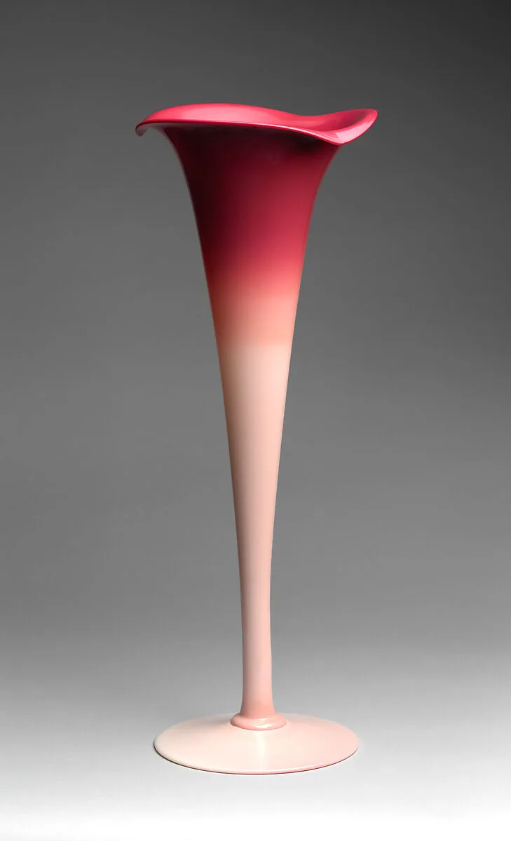 "Wild Rose" Lily vase — New England Glass Company