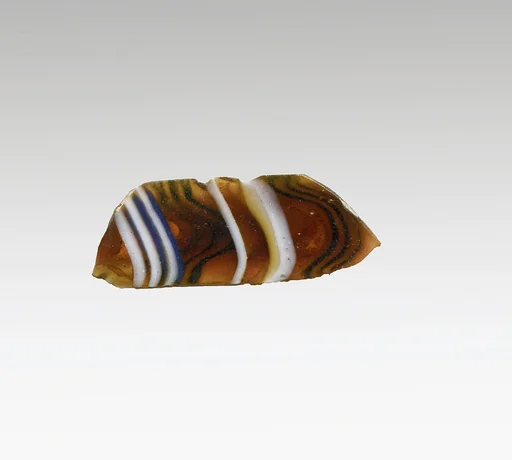 Mosaic glass ribbed bowl fragment