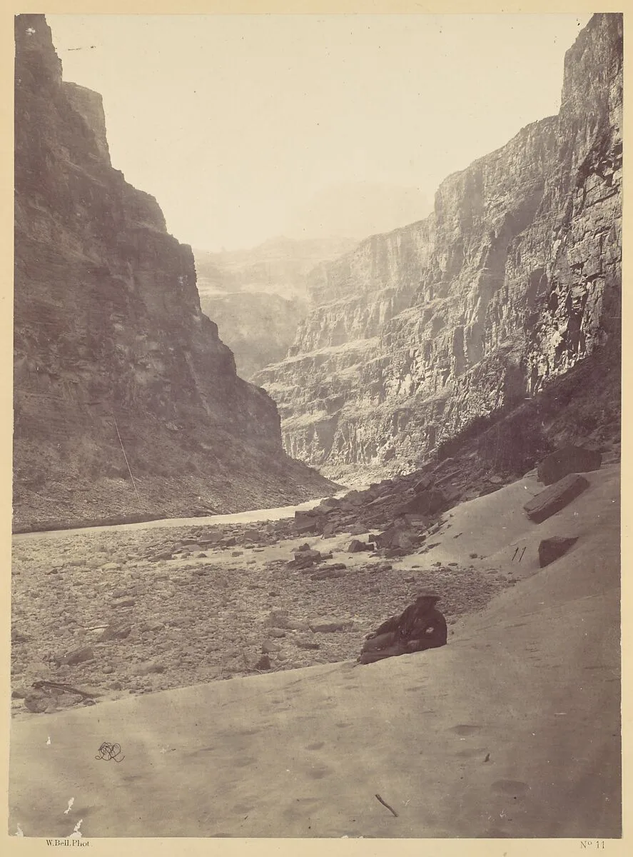 Grand Cañon of the Colorado River, Mouth of Kanab Wash, looking West — William Bell