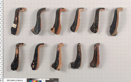Terracotta fragments of kylikes (drinking cups)
