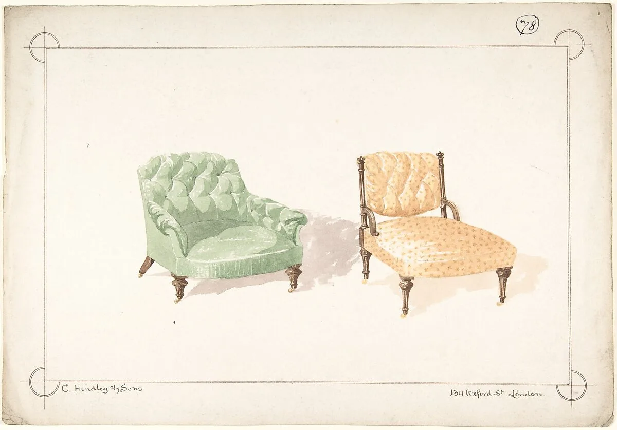 Designs for Two Chairs — Charles Hindley and Sons