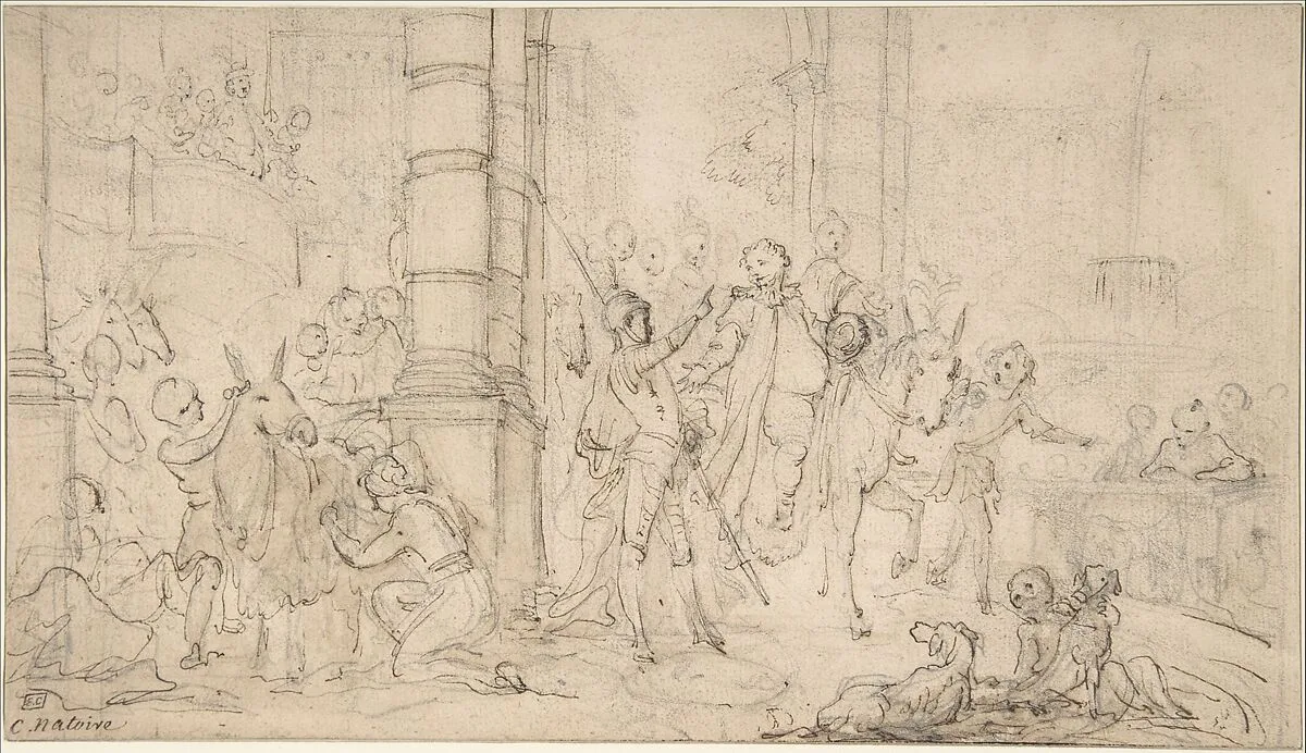 The Departure of Sancho Panza for the Island of Barataria — Charles Joseph Natoire