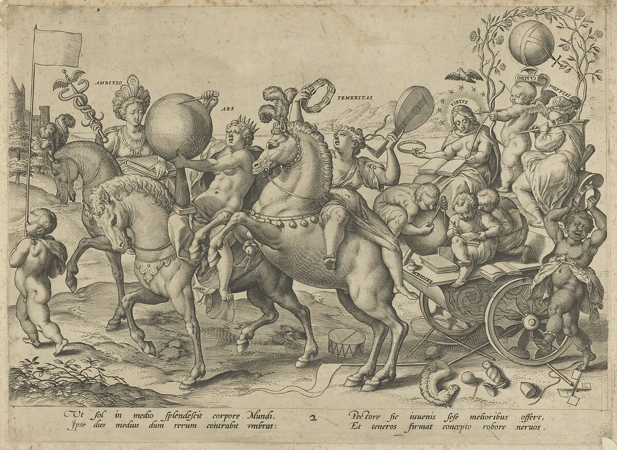 Youth (Midday) from The Four Ages of Man and Death with the Last Judgment — Hieronymus (Jerome) Wierix|Ambrosius Francken I
