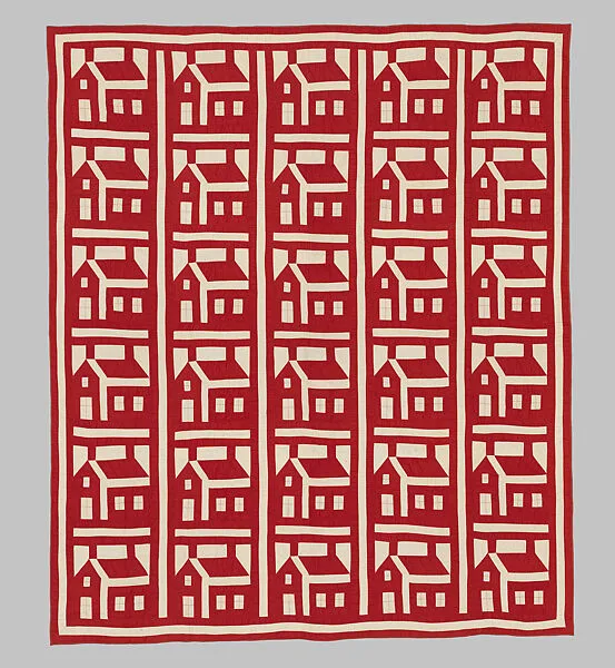 Schoolhouse quilt — Unknown