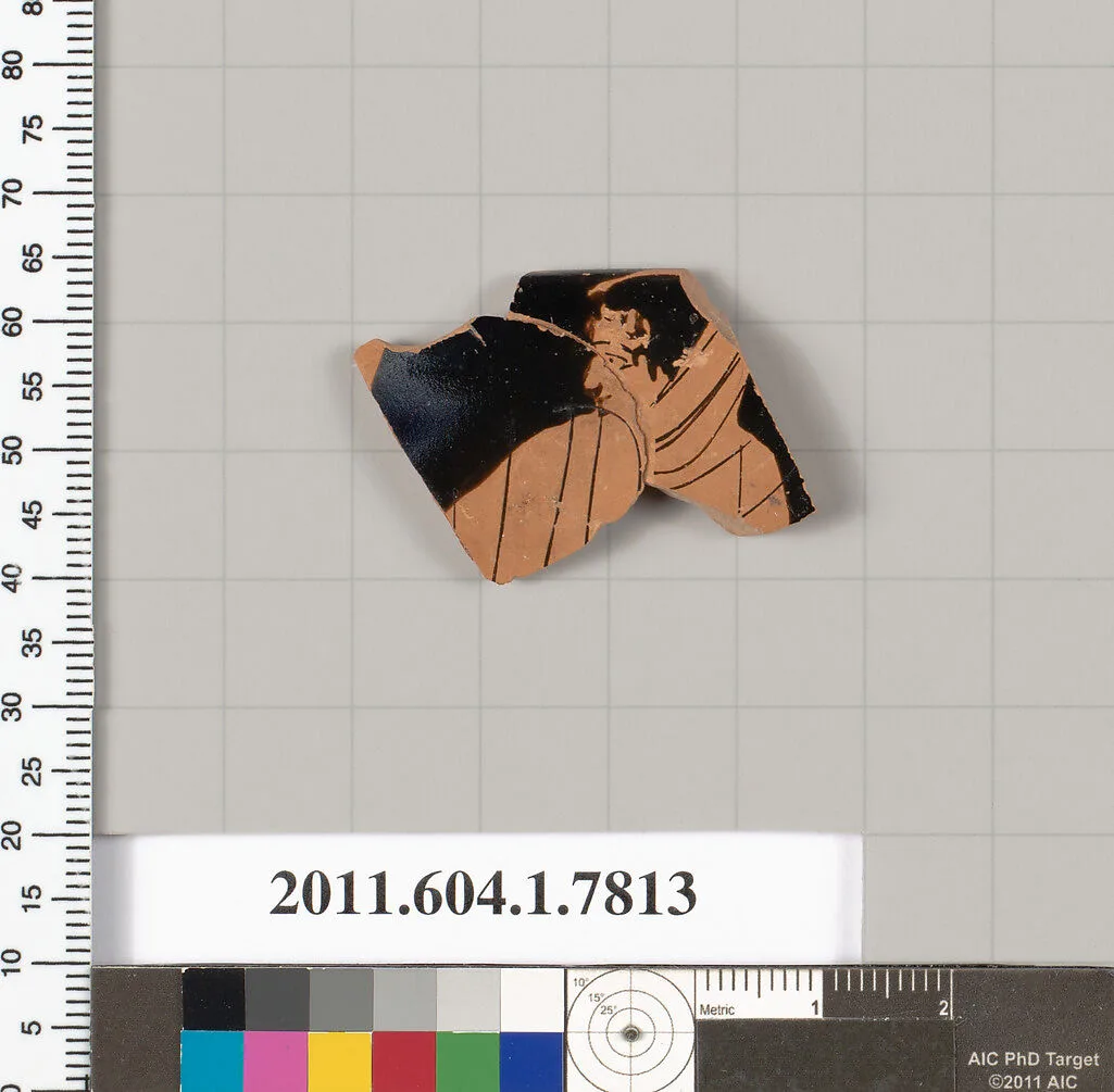 Terracotta rim fragment of a kylix (drinking cup) — Unknown