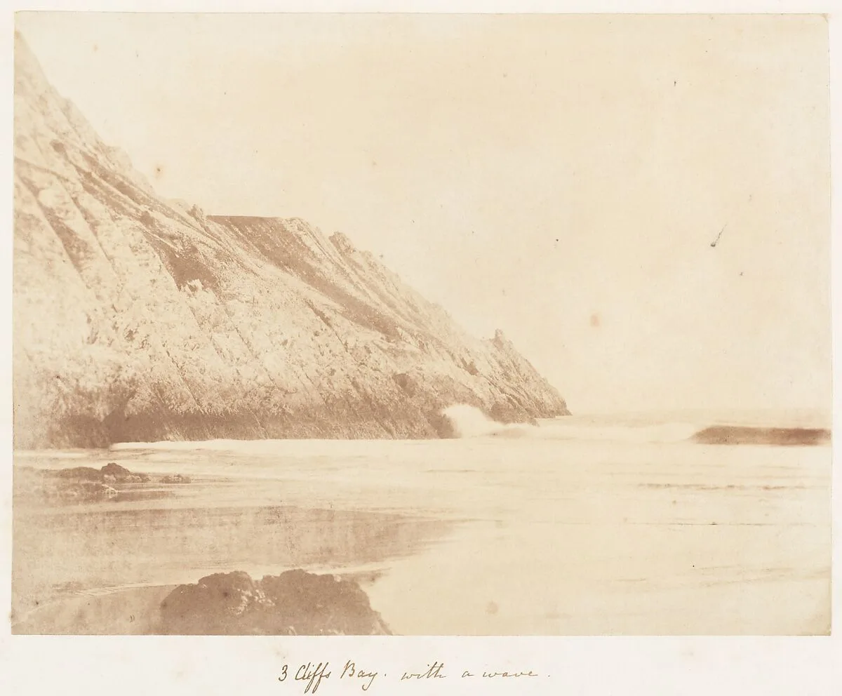 3 Cliffs Bay with a Wave — John Dillwyn Llewelyn