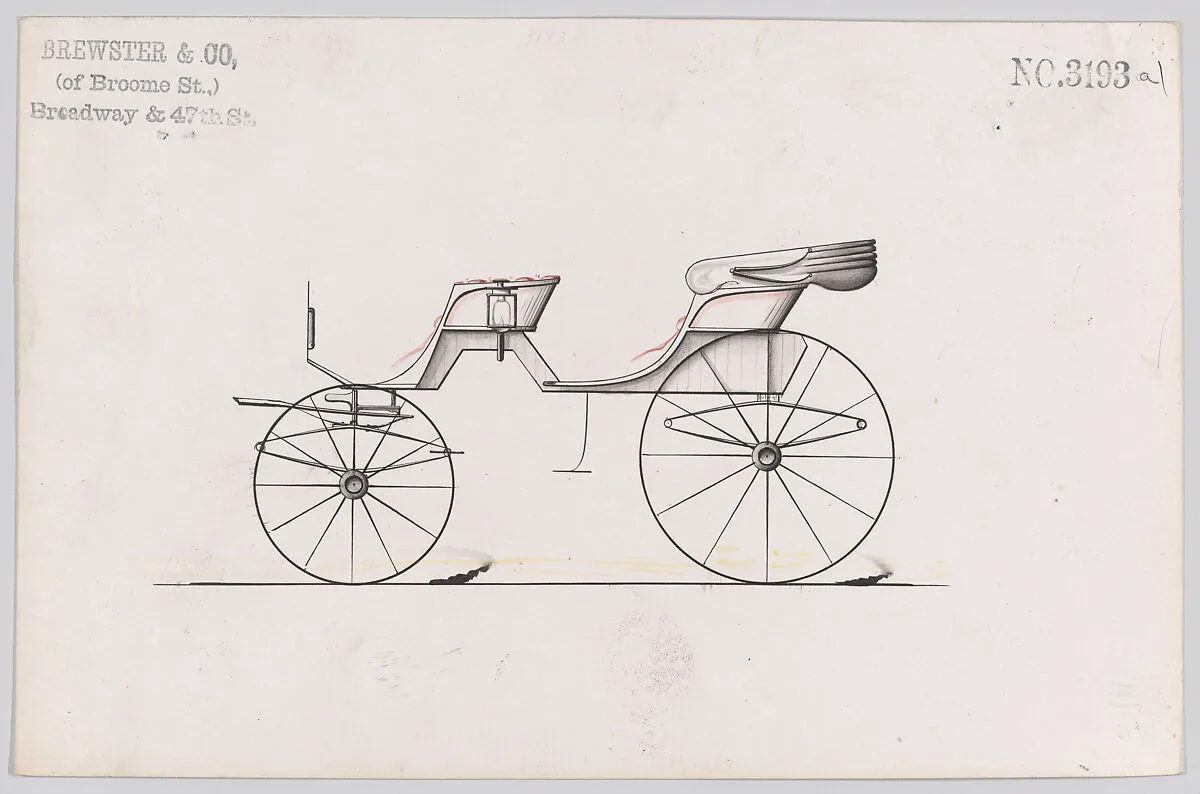 Design for Cabriolet Phaeton, no. 3193a — Brewster & Co.