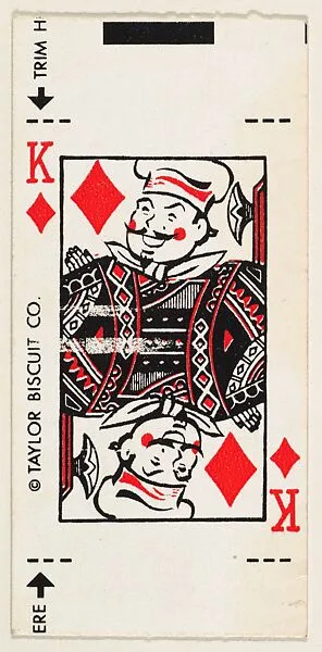 King of Diamonds, bakery card from the Playing Cards series (D98), issued by the Taylor Biscuit Company — Taylor Biscuit Company