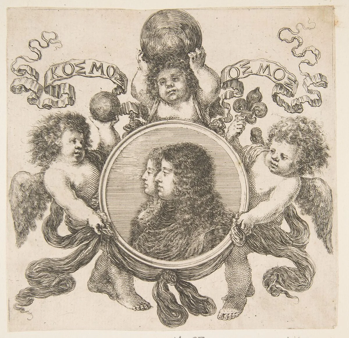 Cosimo de Medici, Prince of Tuscany, and His Wife, Marguerite Louise d'Orleans — Stefano della Bella