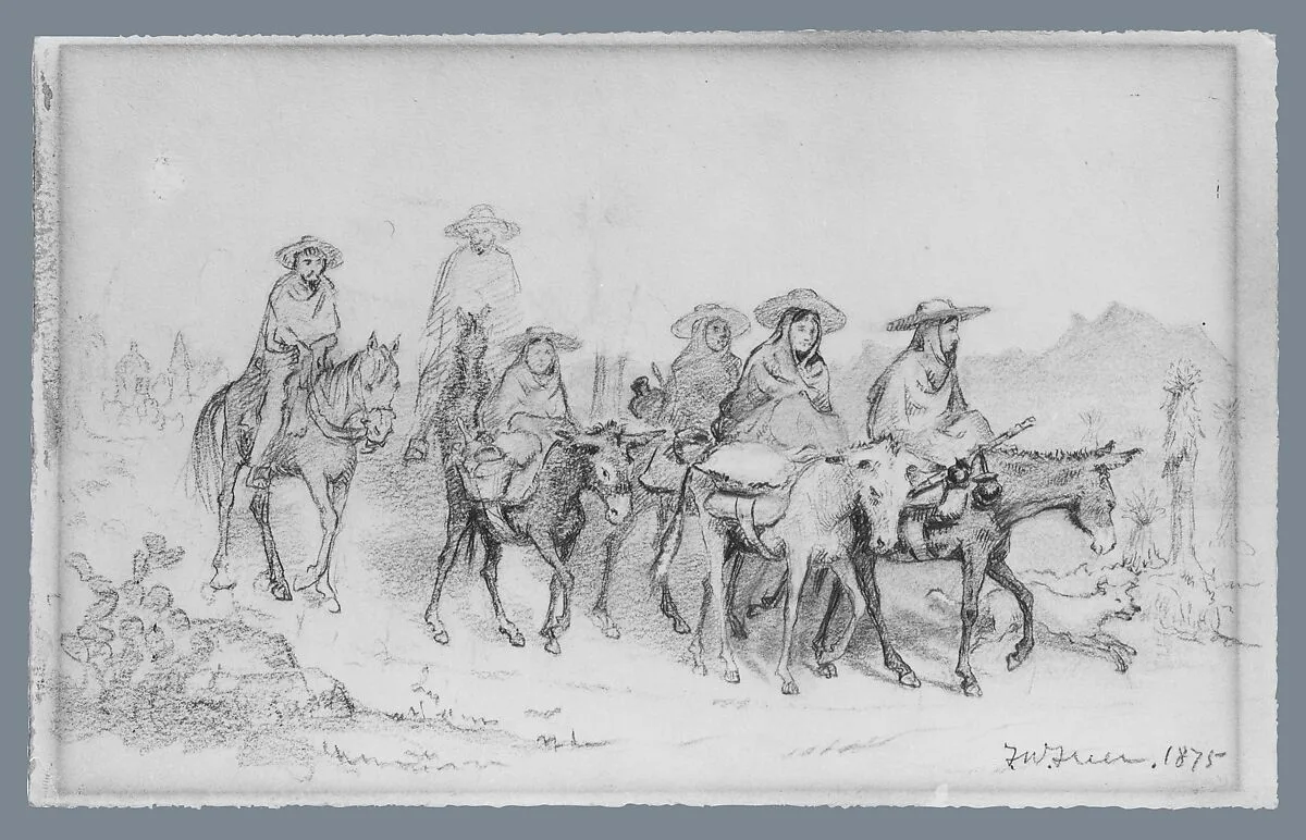 Mexicans Travelling in the Desert — Frederick Warren Freer