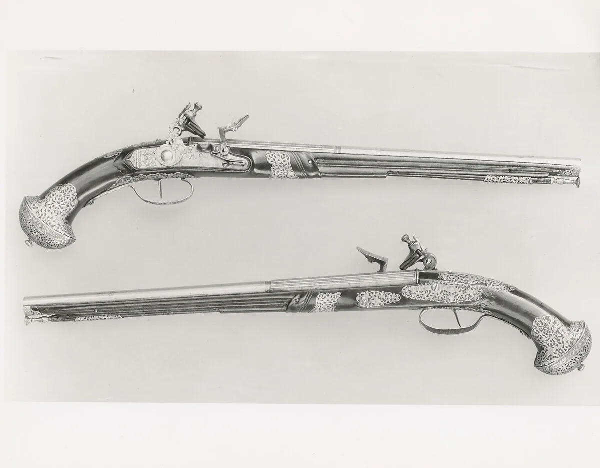 Pair of Flintlock Pistols — Girolamo Francino