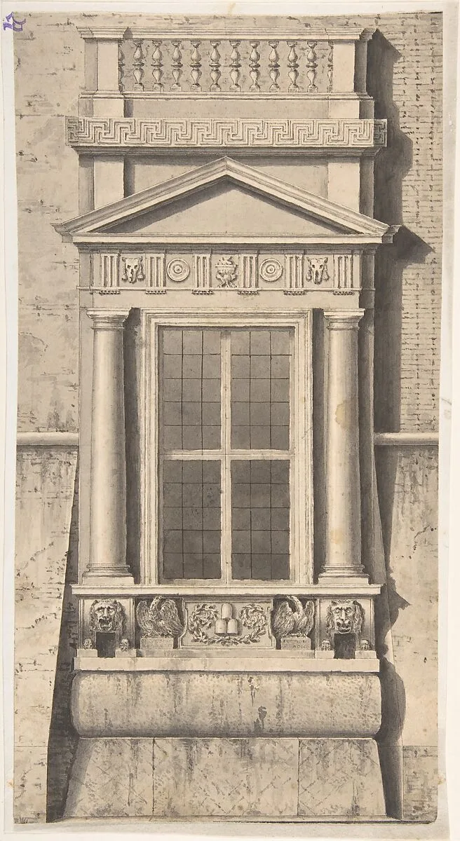 Window of Pope Julius III (del Monte), Palazzo Comunale, Bologna — Anonymous, Italian, 19th century