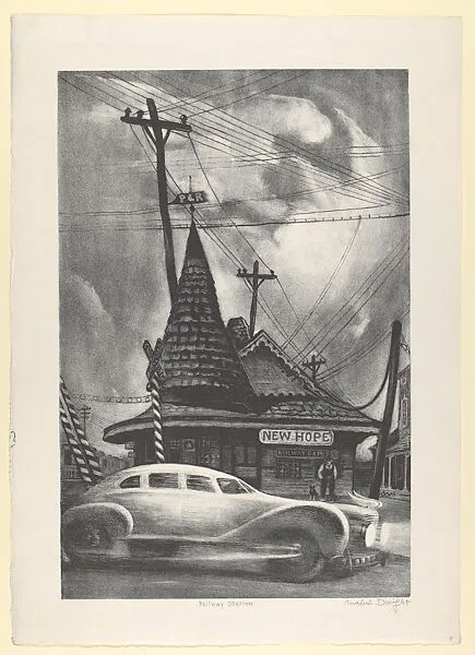 Railway Station (New Hope) — Mabel Dwight|WPA