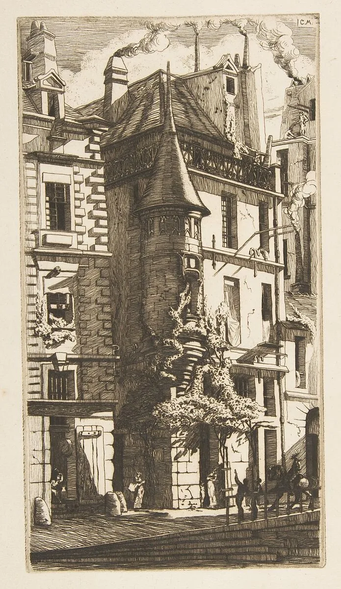 House with a Turret, rue de la Tixéranderie, Paris — Charles Meryon|Edmond Gosselin