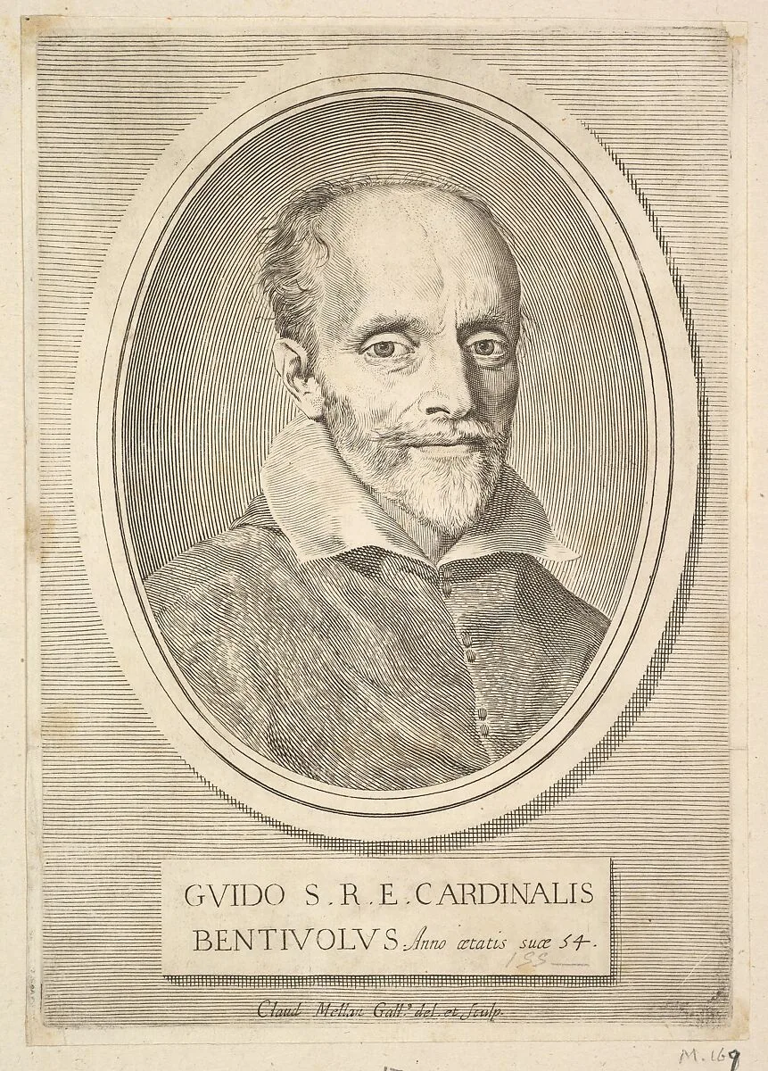 Portrait of Cardinal Guido Bentivoglio — Claude Mellan|Cardinal Guido Bentivoglio
