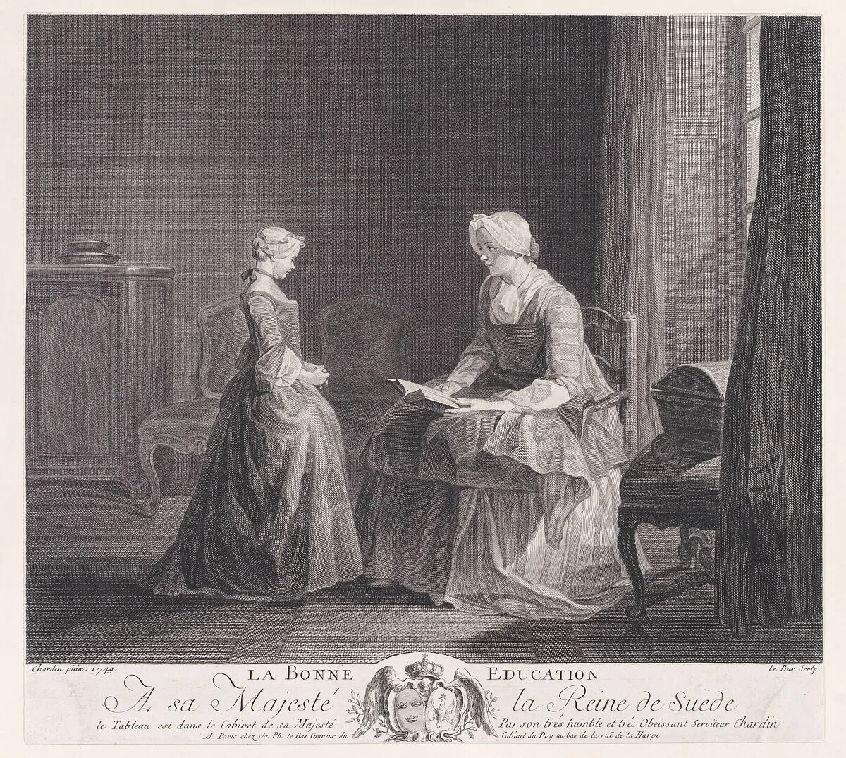La Bonne Education — Jean Siméon Chardin|Jacques Philippe Le Bas