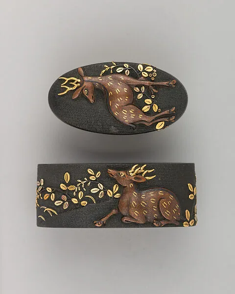 Sword-Hilt Collar and Pommel (Fuchigashira) — Unknown