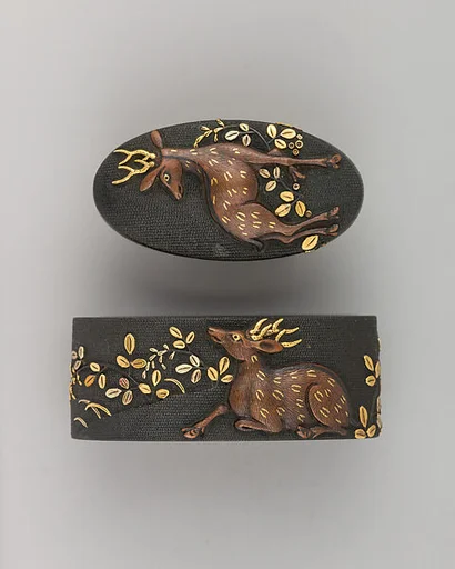 Sword-Hilt Collar and Pommel (Fuchigashira)