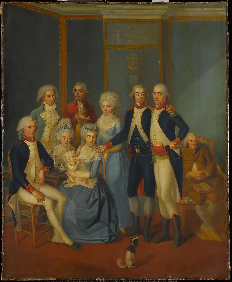 Portrait of a Military Family — Jean Jacques Hauer|early 19th century painter