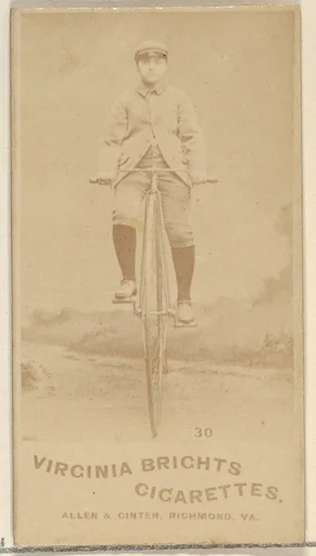 Card 30, from the Girl Cyclists series (N49) for Virginia Brights Cigarettes