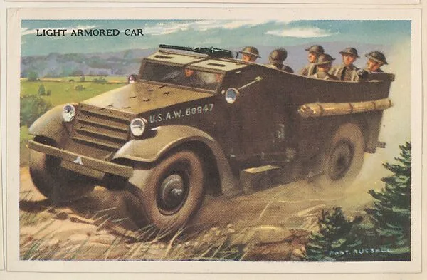 Light Armored Car, bakery card from the National Defense series (D59), issued by Bell Bakeries, Inc. — Bell Bakeries, Inc.