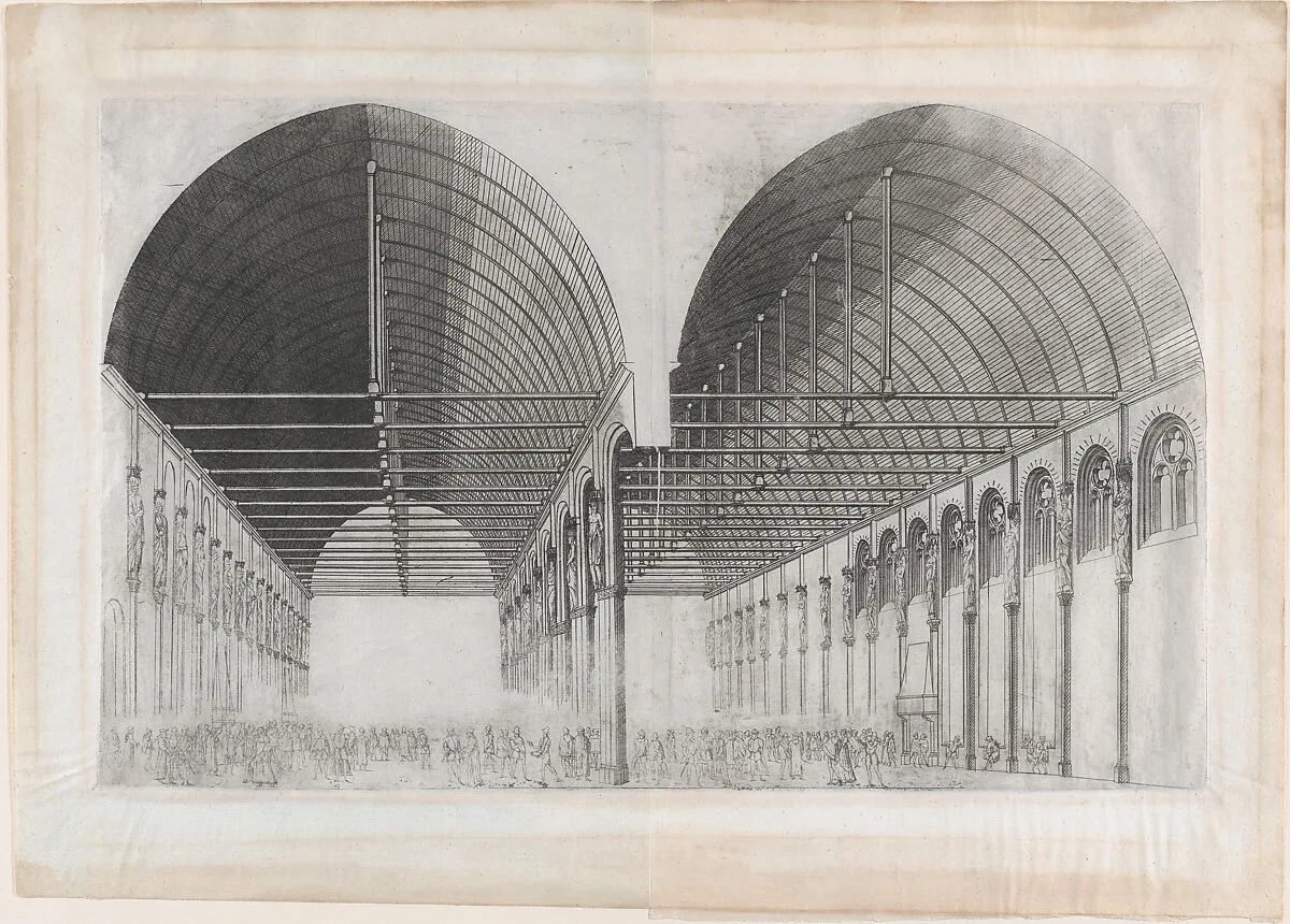 Grande Salle du Palais de Justice (The Great Hall in the Palace of Justice, Paris) — Jacques Androuet Du Cerceau