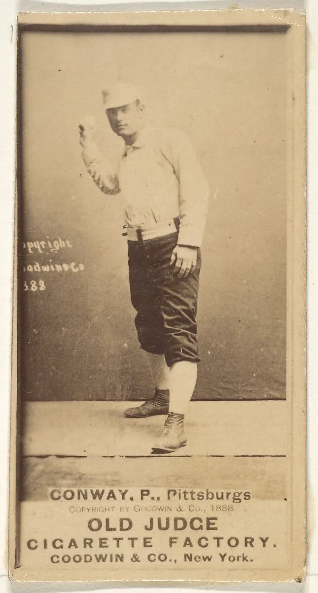Pete Conway, Pitcher, Pittsburgh, from the Old Judge series (N172) for Old Judge Cigarettes — Goodwin & Company