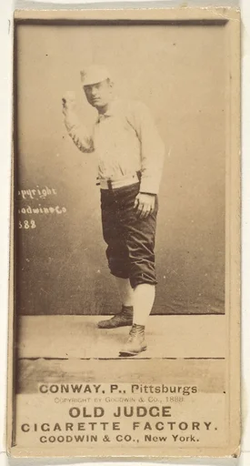 Pete Conway, Pitcher, Pittsburgh, from the Old Judge series (N172) for Old Judge Cigarettes