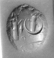 Stamp seal (oval conoid) with cultic scene — Unknown