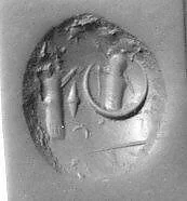 Stamp seal (oval conoid) with cultic scene