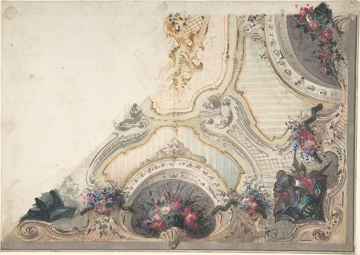 Design for a Painted Ceiling — Anonymous, Italian, 19th century