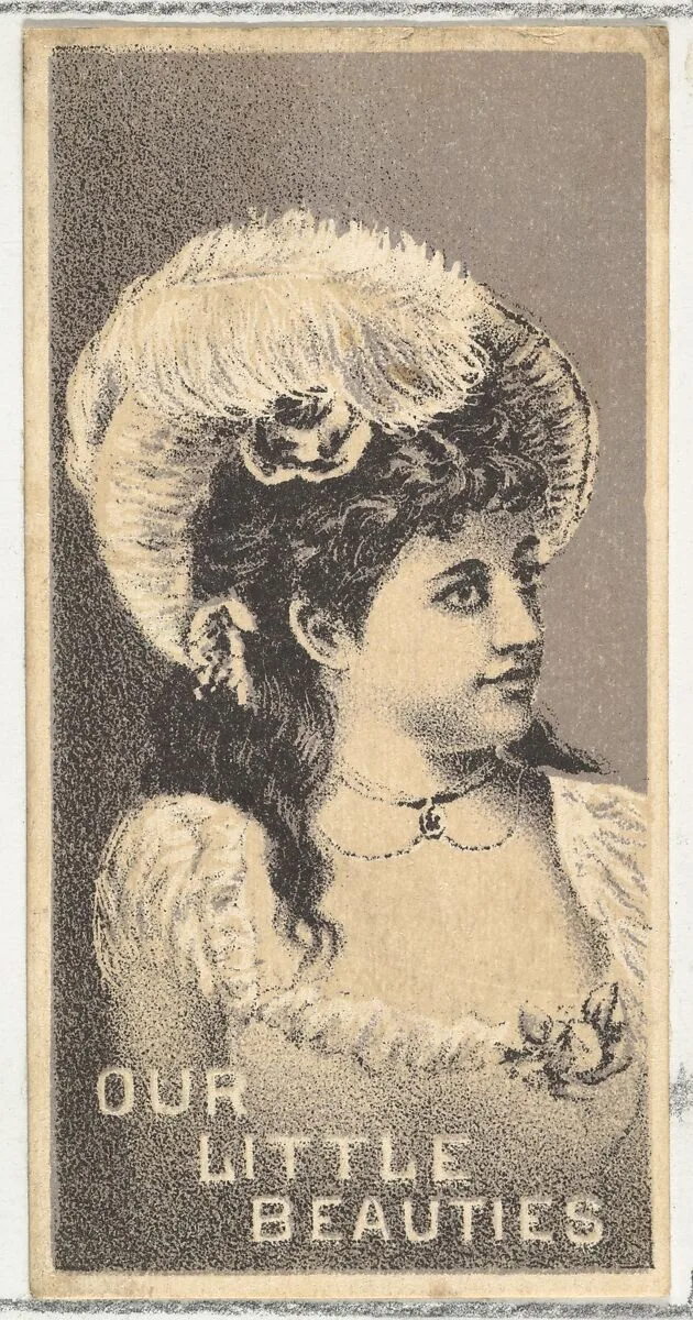 From the Actresses series (N57) promoting Our Little Beauties Cigarettes for Allen & Ginter brand tobacco products — Allen & Ginter|A. Hoen & Co.