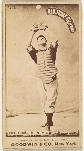 Bill Collins, Catcher, New York, from the Old Judge series (N172) for Old Judge Cigarettes