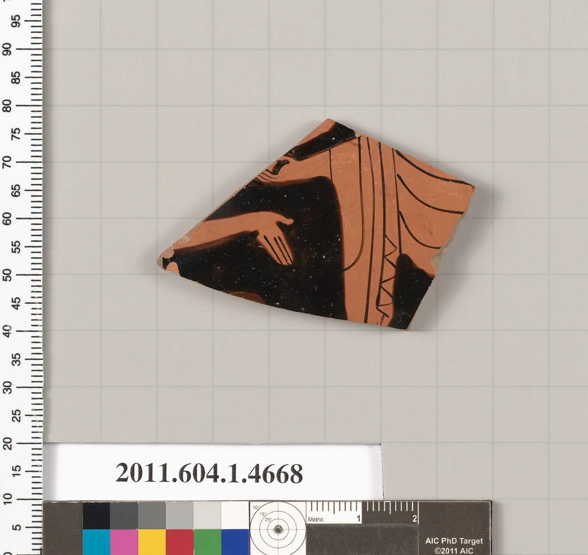 Terracotta fragment of a kylix (drinking cup) — Unknown