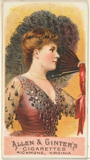 Plate 1, from the Fans of the Period series (N7) for Allen & Ginter Cigarettes Brands