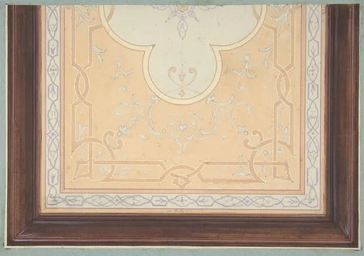 Design for the decoration of a ceiling with strapwork and rinceaux