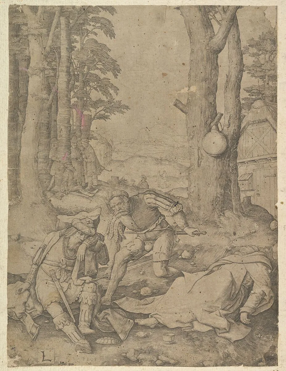 Mohammed and the Monk Sergius — Lucas van Leyden