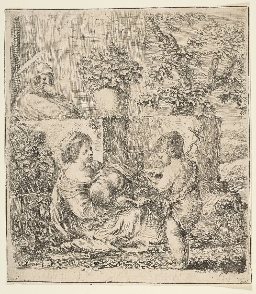 Virgin and Child with St. John the Baptist and St. Elizabeth — Stefano della Bella