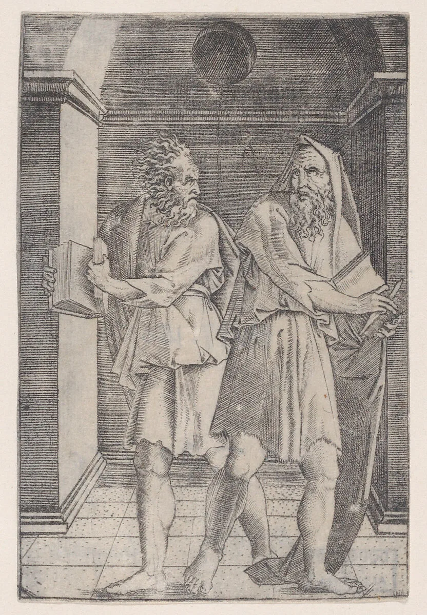 The Philosophers — Agostino Veneziano (Agostino dei Musi)|Baccio Bandinelli
