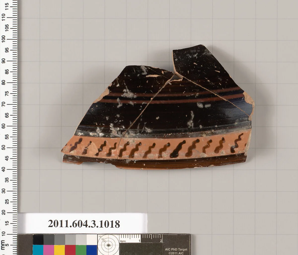 Terracotta fragment of a lekanis (covered dish) — Unknown