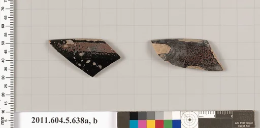 Terracotta rim fragments of kylikes (drinking cups)
