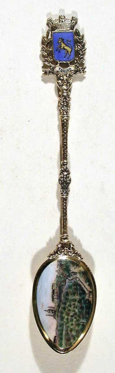 Souvenir spoon with view of Turin — Unknown