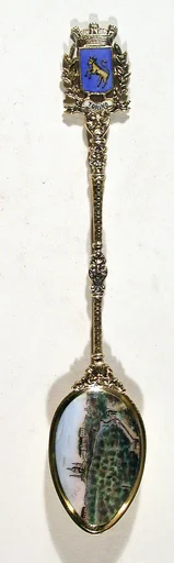 Souvenir spoon with view of Turin