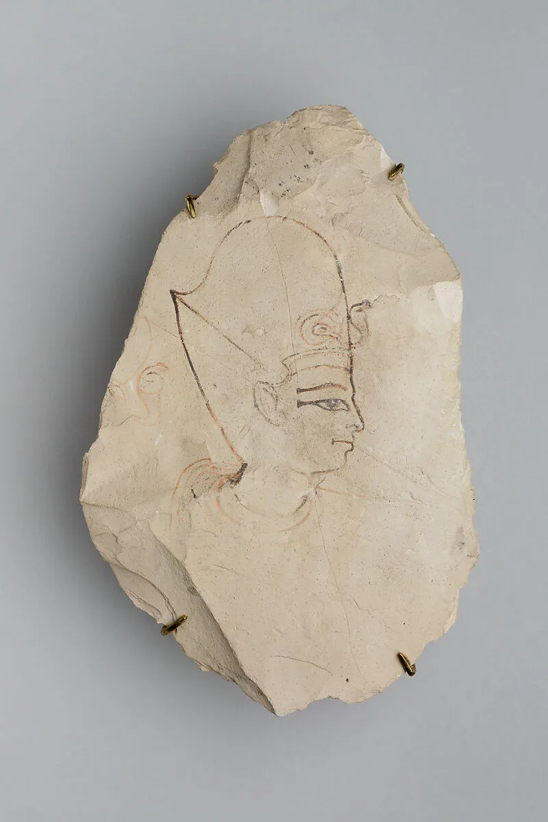Ostracon Depicting a King's Head — Unknown